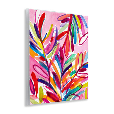 Bold Tropical Leaves Wall Plaque Art by Lanie Loreth