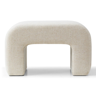 29" Fully Upholstered Small Waterfall Bench
