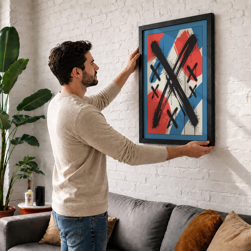 Marked Ground Abstract - Print, A1 - 84.1 x 59.4 cm, Black
