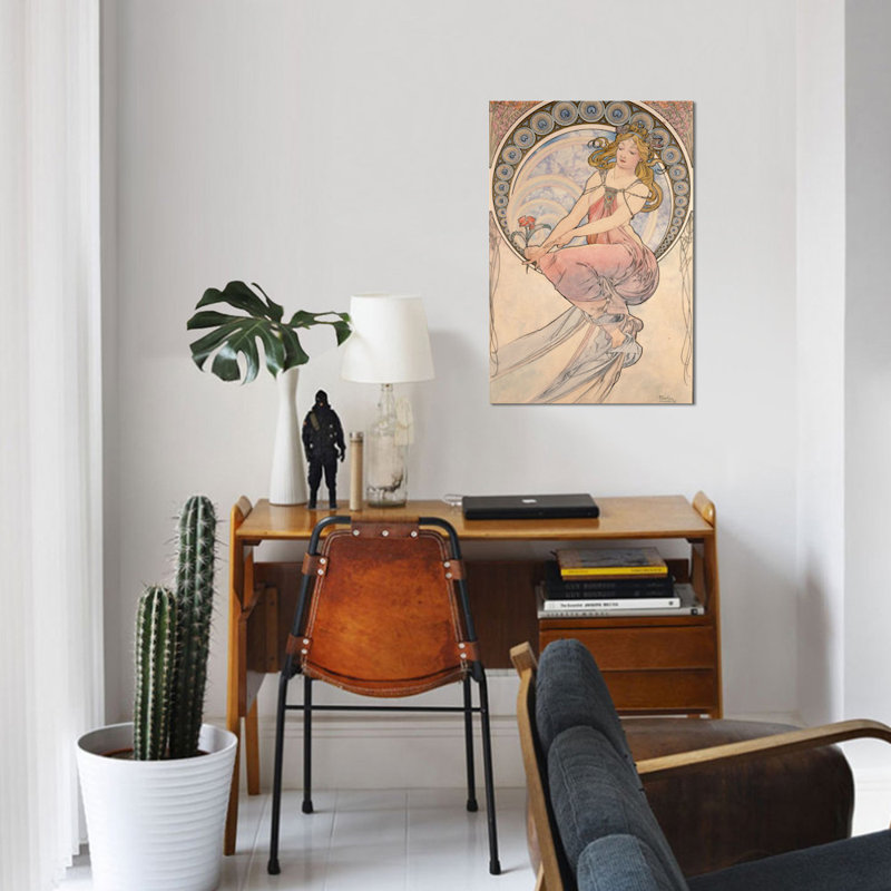 « la peinture, 1898 », impression sur toile, H 40 po x l 26 po x P 1,5 po, Pas de tapis, Toile tendue