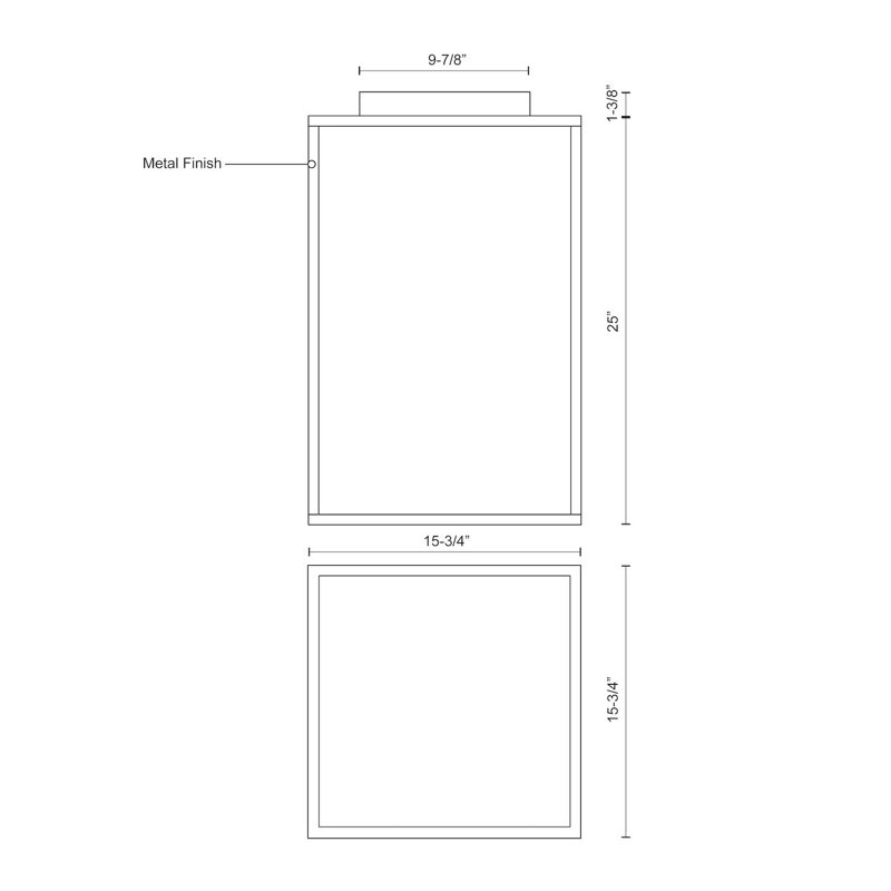 Plaza LED Flush Mount, Brushed Nickel, 25" H x 15.75" W x 15.75" D