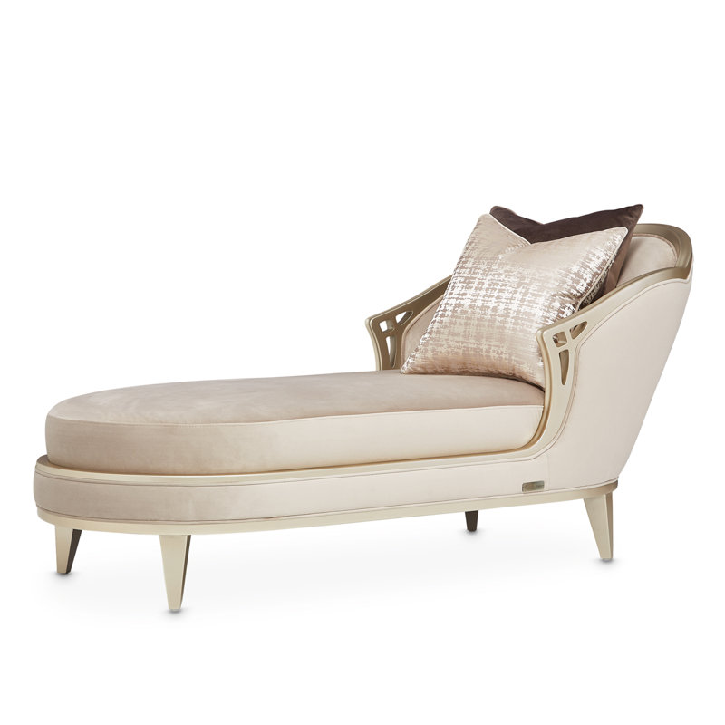Villa Cherie Chaise Lounge, Porcini Velvet