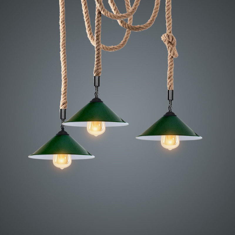 Lundys 3 - Light Green/Black Pendant, No