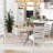 Roane 5 - Piece Extendable Dining Set with Round Extendable Dining Table and 4 Upholstered Dining Chairs-2124763684-2124763685-2124763682