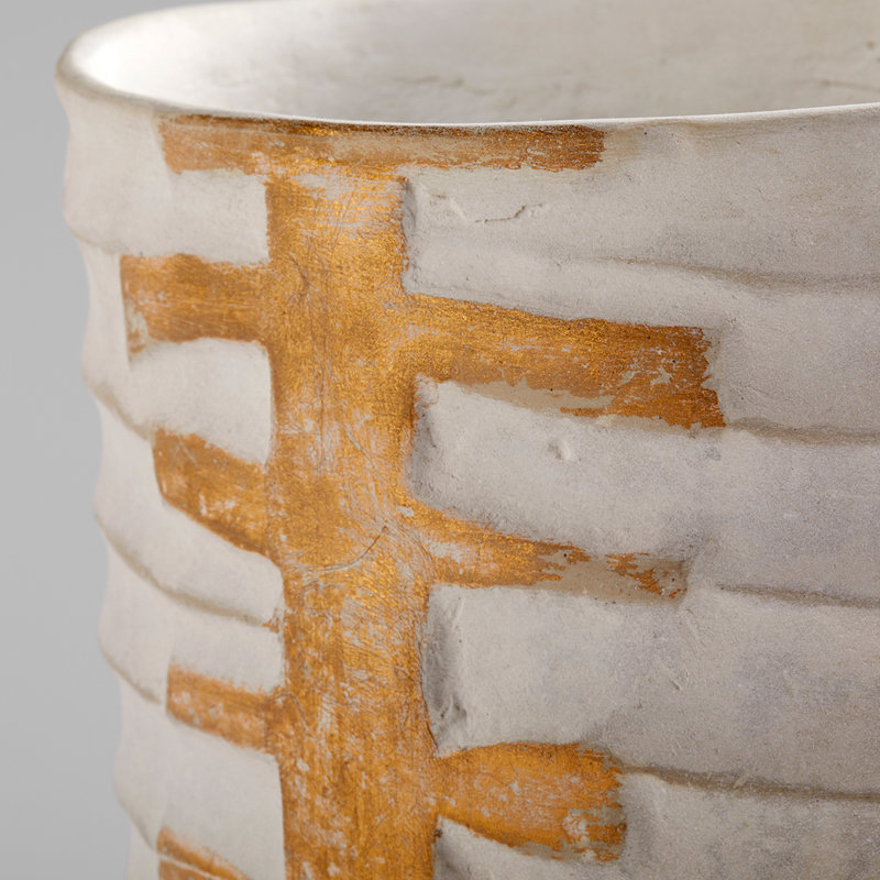 Luxe Vessel Terracotta Table Vase, 20.25" H x 11.5" W x 7.75" D