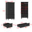 Armoire peinte noire, tringle suspendue et 3 tiroirs l 31,5 po x H 70,9 po