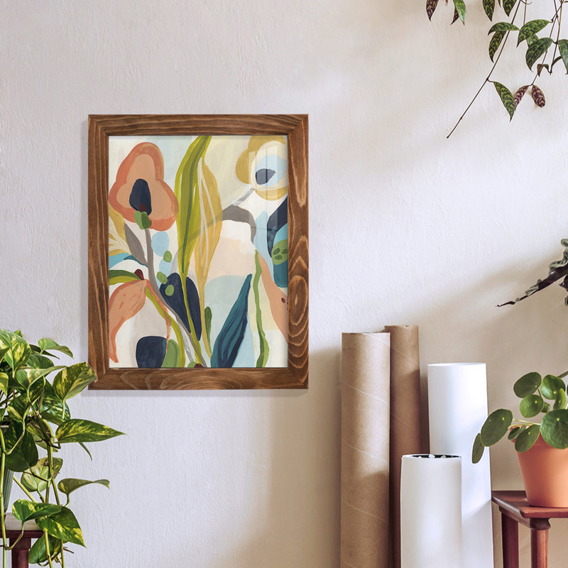 Jungle Jewels II, reproduction encadrée, H 11 po x l 9 po x P 1 po, Noyer