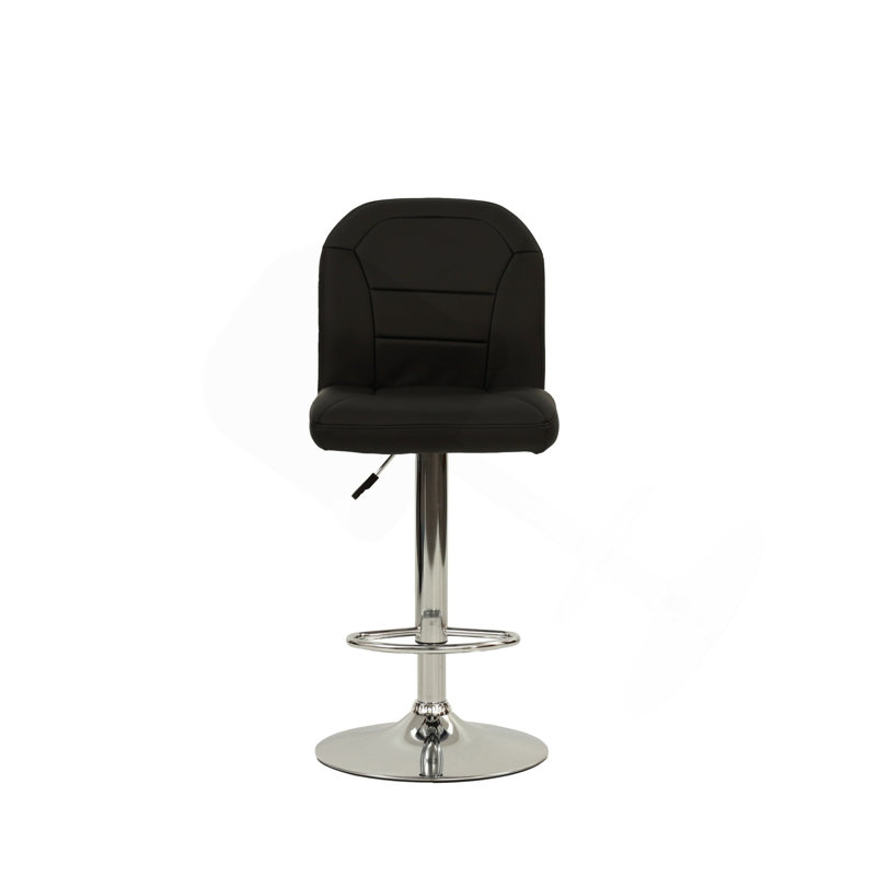 Tabouret de bar en similicuir, Noir, 1