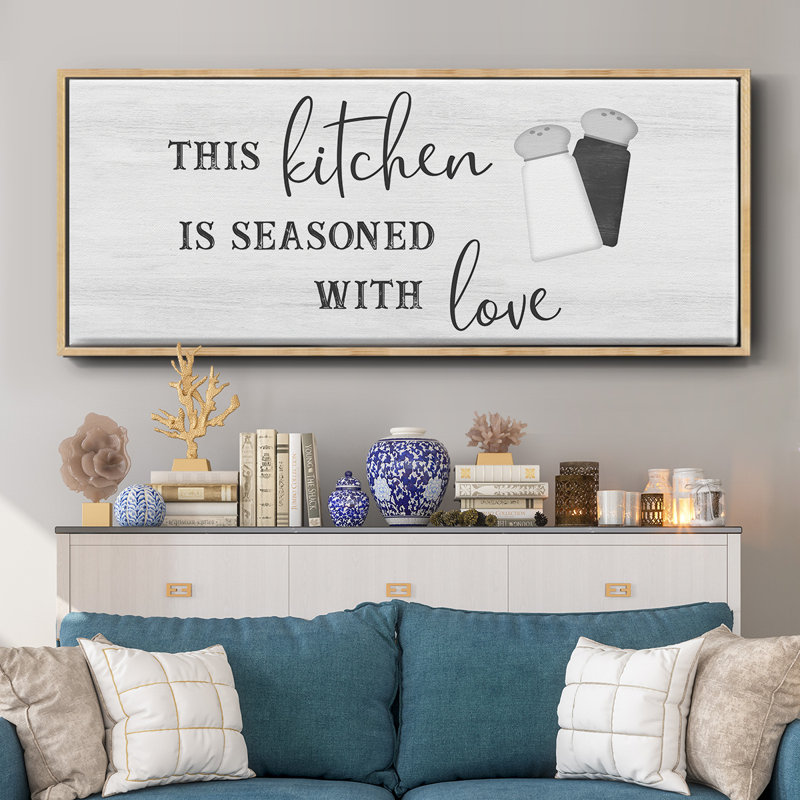 «Seasoned with Love», toile encadrée, H 20 po x l 50 po