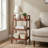 17.7"W Solid Oak End Table with Shelves-1443468323-1443468349