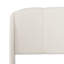 Lit plateforme très grand avec boucle, lit plateforme tapissier en tissu doux avec tête de lit courbée, beige