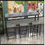 Table de salle à manger de cuisine moderne, table de pub, ensemble de table de salle à manger longue avec 3 tabourets, assemblage facile-824315440