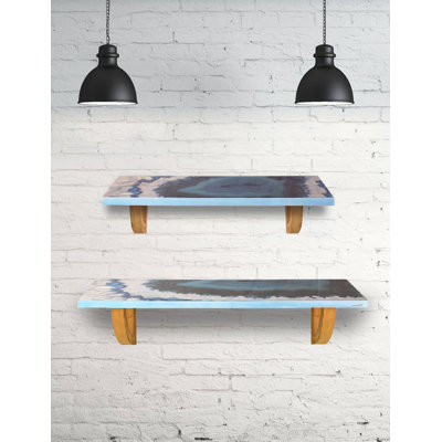 Tablette flottante en bois agate Hagan