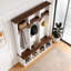Arbre d'entrée style ferme en bois avec design arqué-1002072792