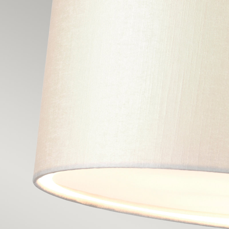 Ausie Fabric Semi Flush Mount, 42cm H x 44.5cm W x 41cm D, Brushed Nickel