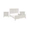 Ensemble de chambre à coucher Queen, blanc et nickel, ensemble 3 pièces avec 2 tables de chevet-136125004-136125003
