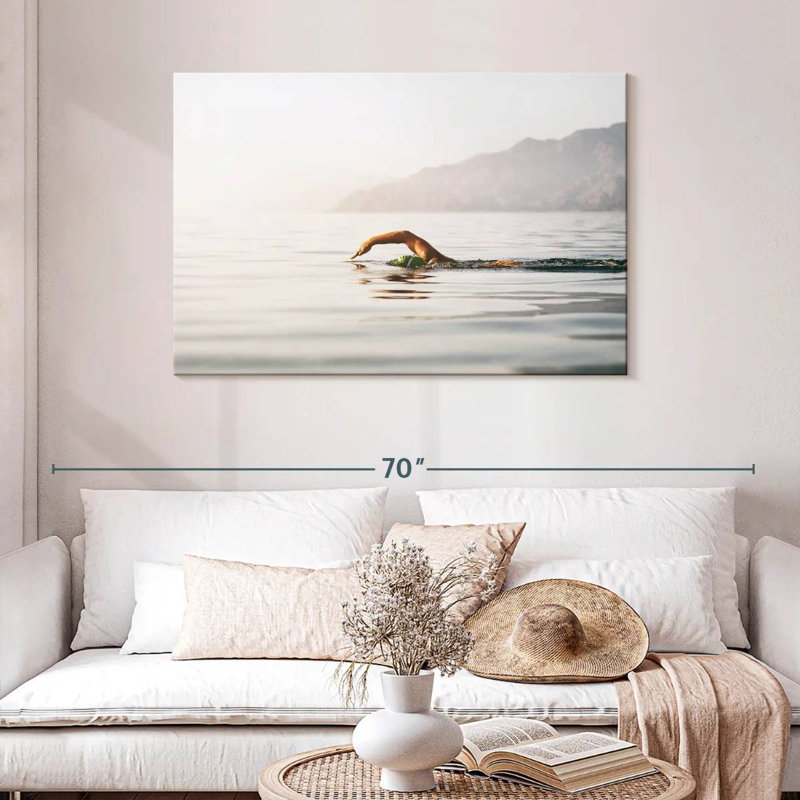 Sireci Swimming, 30" H x 45" W