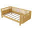 Lit plateforme en bois pour enfants, lit simple à profil bas avec rails de sécurité, idéal pour les filles et les garçons, durable et sécuritaire-129180335
