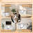Cat litter box hosue With LED Light, Stairs and Cat Scratching Post