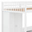 Une base de lit mezzanine pleine grandeur avec garde-robe intégrée et escalier de rangement-106590175