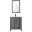 Ensemble de meuble-lavabo simple 30 po avec plateau en quartz et miroir Daria-100481538-100481539-100500902