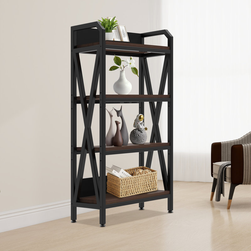 Étagère de rangement en MDF à 4 niveaux , H 56,3 po x l 27,6 po x P 15,8 po