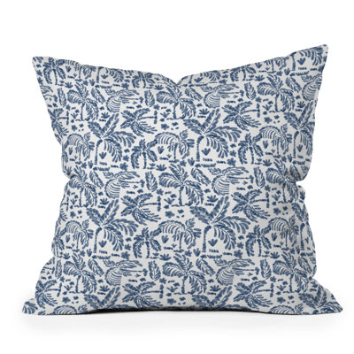 Marta Barragan Camarasa Coastal Jungle Charm Throw Pillow