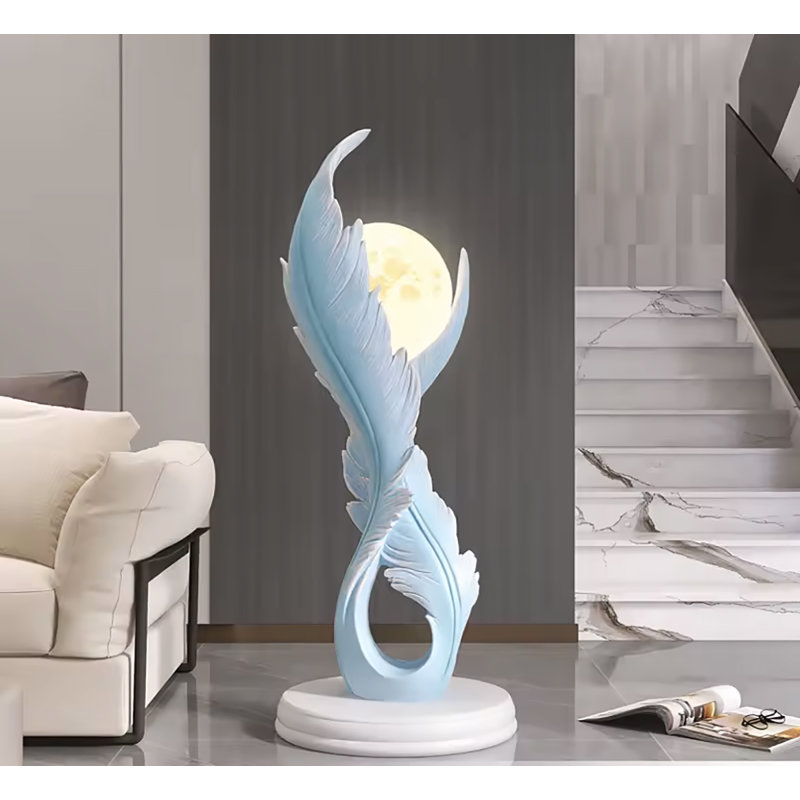 Lampe sur pied lumineuse en résine