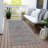 Machine Washable Indoor/Outdoor Xhevrie Teal Rug-2086625630