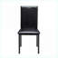 Bureau d'écriture 2pc Ensemble de chaises, plateau en faux marbre, revêtement en similicuir, structure en métal noir | Noir | Métal