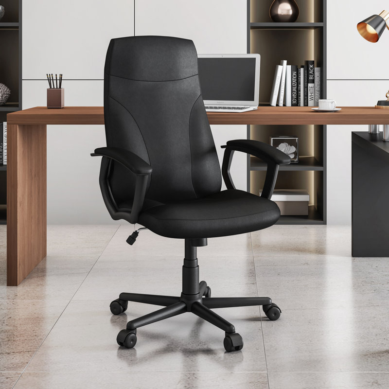 Fauteuil de direction à dossier moyen, noir