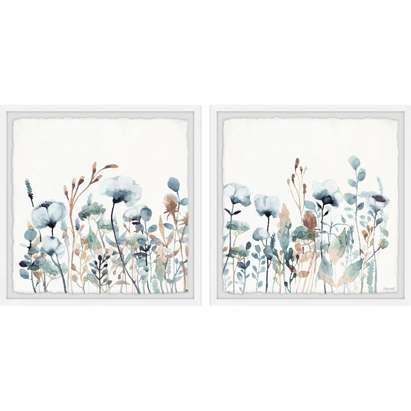 «Flowering Shrub» par Marmont Hill - ensemble de 2 cadres photo, H 12 po x l 12 po
