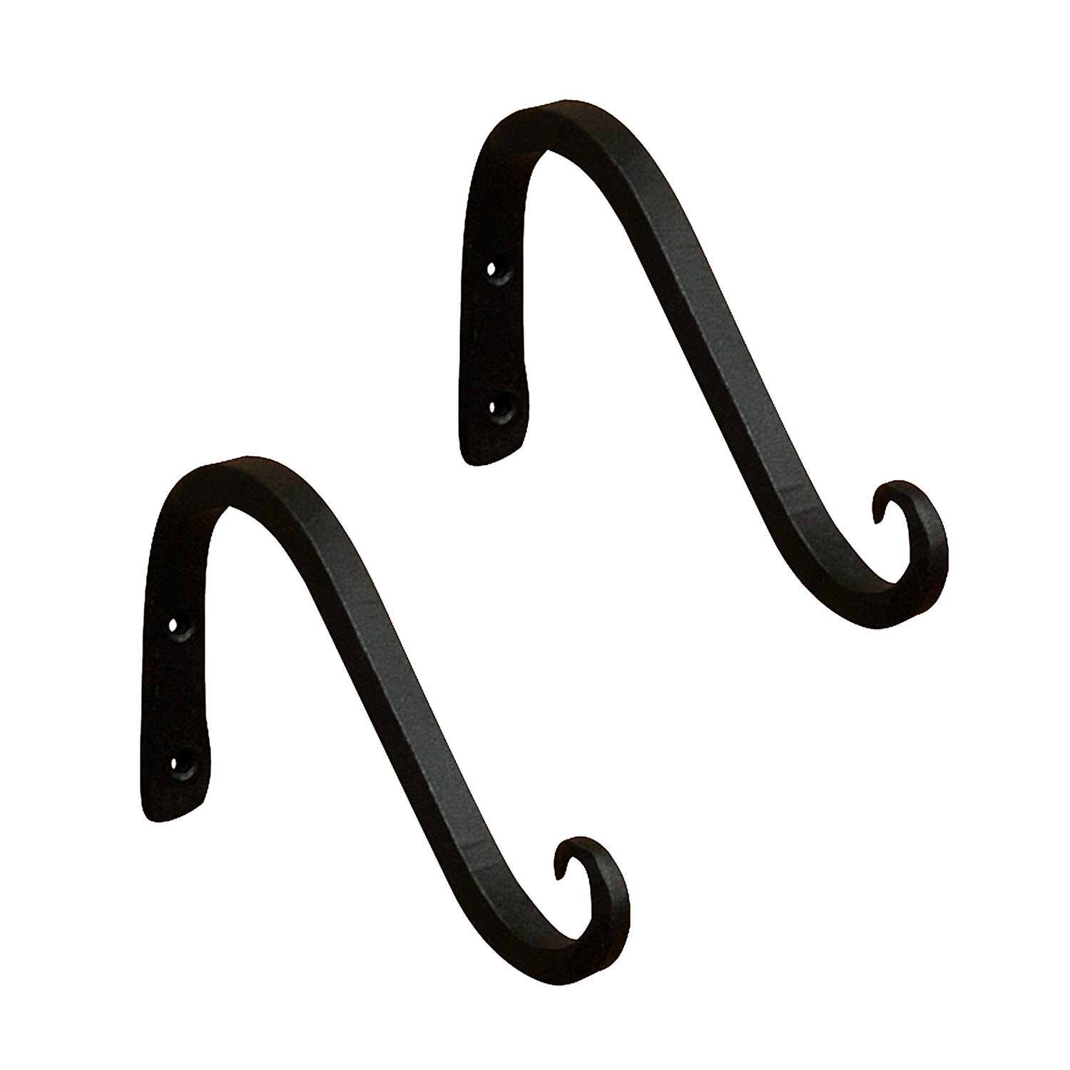 Achla Designs TSH-07-2 6 in. Angled Upcurled Bracket Black - Pack of 2
