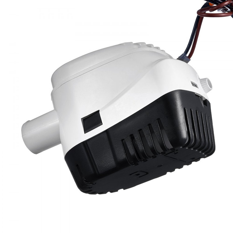 Pompe de cale, pompe à eau de cale submersible automatique pour bateau avec interrupteur à flotteur de 1 100 gallons / heure, pompe de cale pour petit bateau, pompe de cale électrique pour bateaux, étangs, piscines, sous-sols