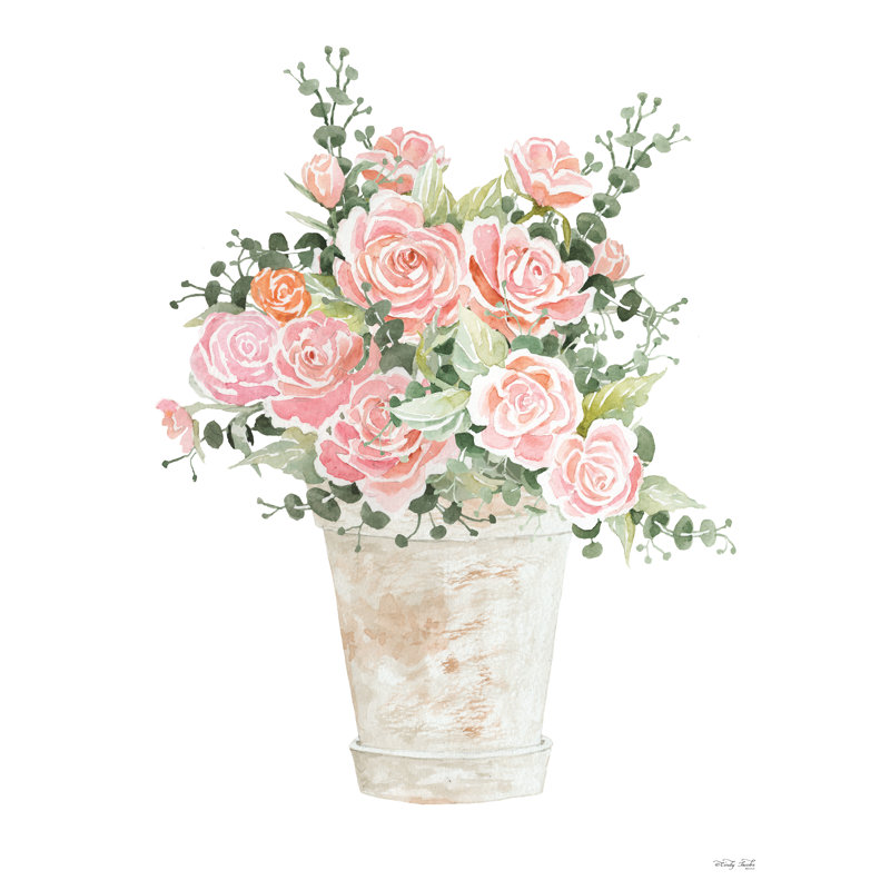 Cotton Candy Roses III sur impression sur toile, H 18 po x l 12 po