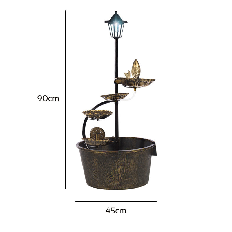 Outdoor Cascade Fountain with Lights