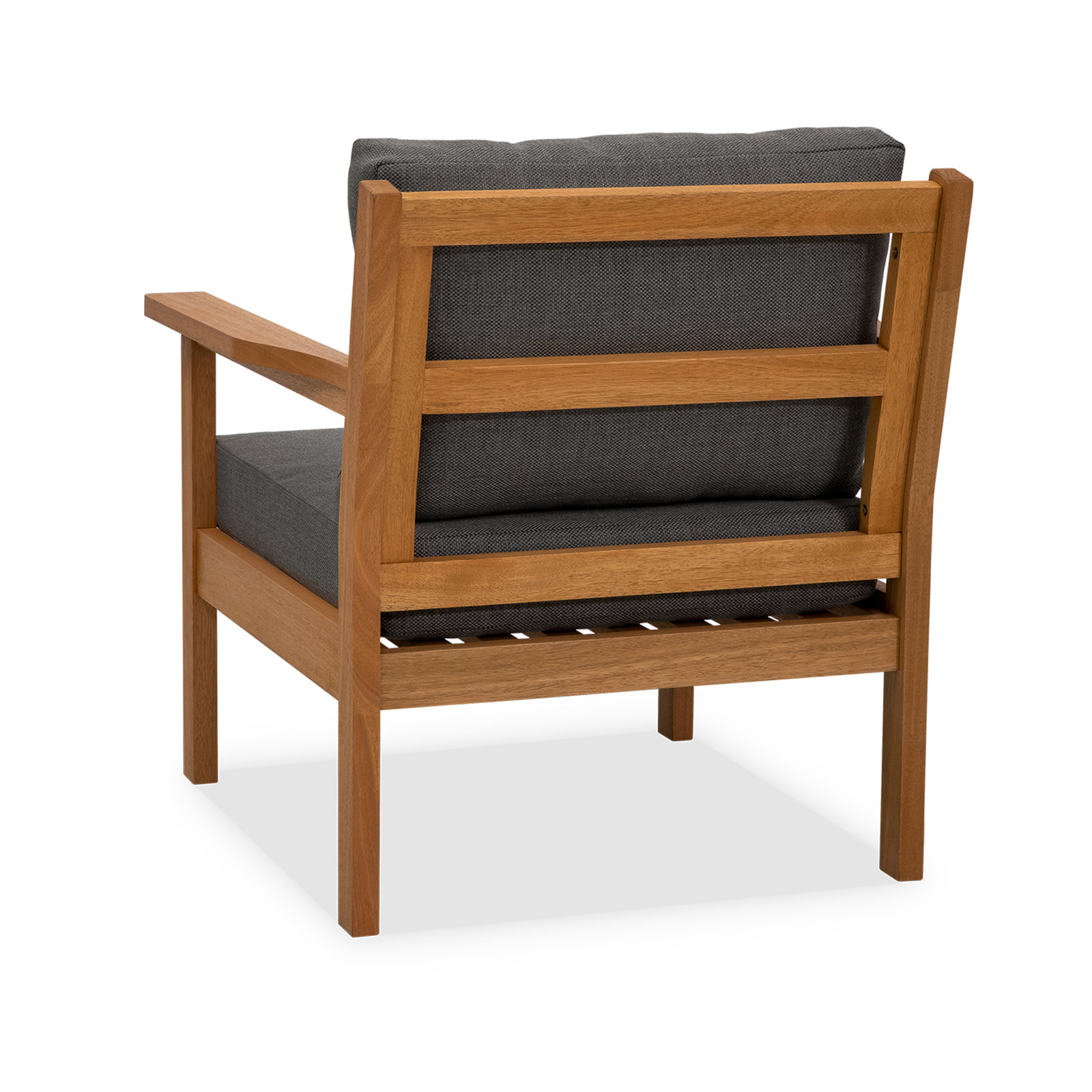 Lanie Eucalyptus Patio Chair with Cushion, Gray