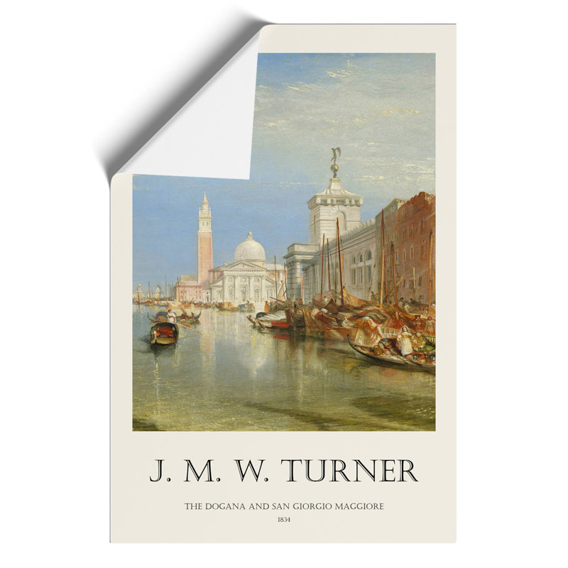 Dogana And The Santa Maria by Joseph-Mallord William Turner - No Frame Painting, 59cm H x 42cm W x 0.1cm D