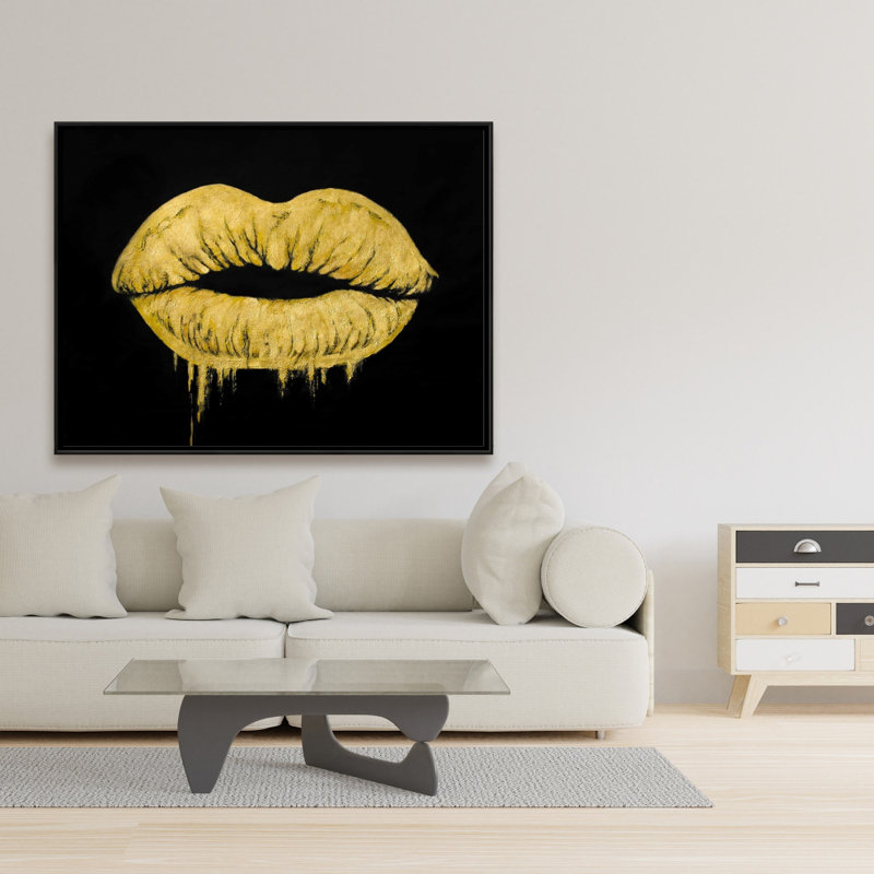 Golden Lips, reproduction sur toile