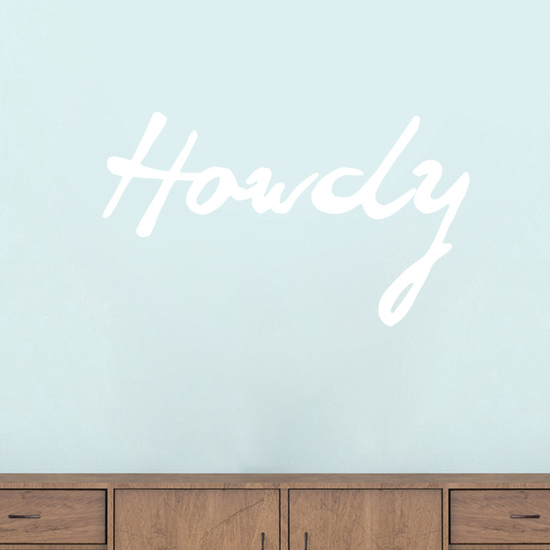 Décalcomanie murale howdy, Blanc