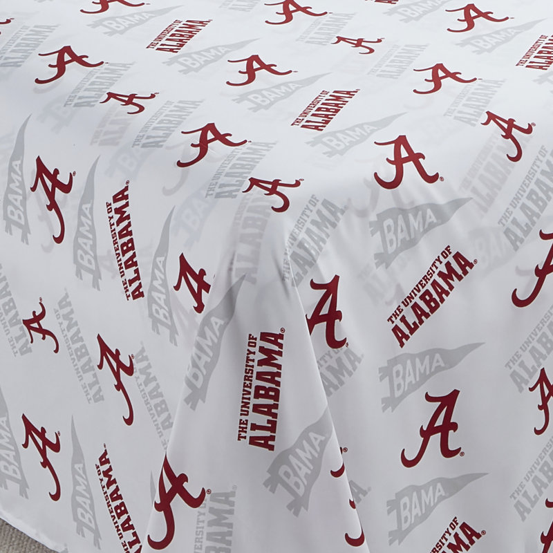NCAA Bed Sheet Sets By Sweet Home Collection, Alabama Crimson Tide - Full, Full Sheet Set with 2 Pillowcases