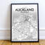 Auckland City Map - No Frame Print-1777530553