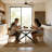 55.11"-70.86"Retro Rectangular Stretch Dining Table-875887674