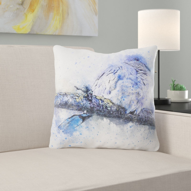 Housse et insert de coussin extérieur carré Vannest Bird, Microsuède, Intérieur