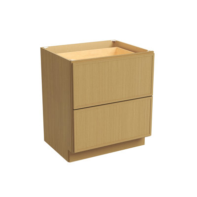 Meuble bas de cuisine CASAINC à assembler soi-même, L 76 cm x H 88 cm x P 61 cm, 2 tiroirs