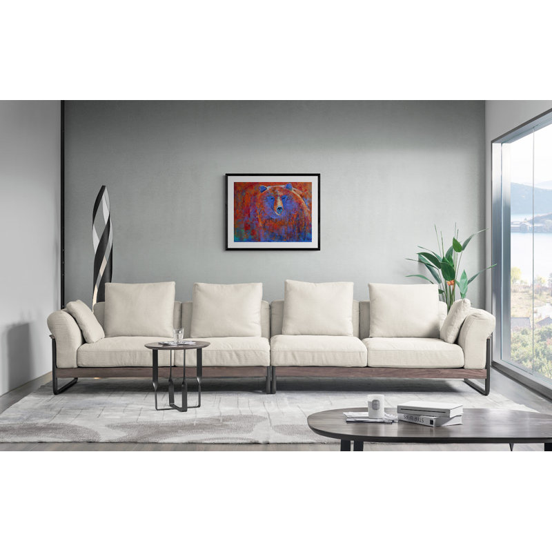 Six Sense Print by Dara Daniel, 24" H x 30" W, Black Framed Paper, White