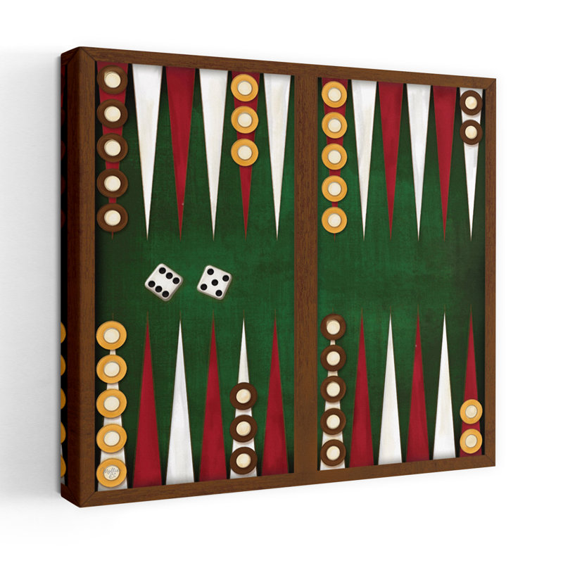 Backgammon Contemporary Art, 18" H x 18" W