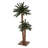 Home Heritage 5' and 3' Prelit Artificial Double Christmas Palm Trees 150 Lights