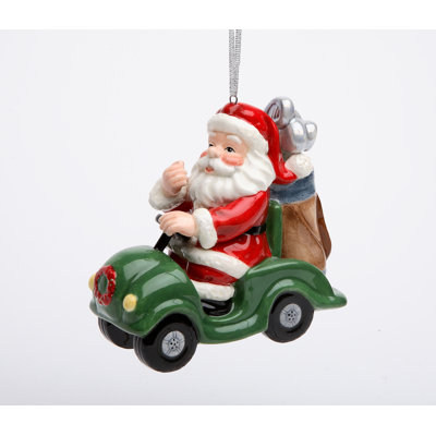 3.625'' Ceramic Sports Hanging Figurine Ornament