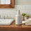 Distributeur de savon ovale beige